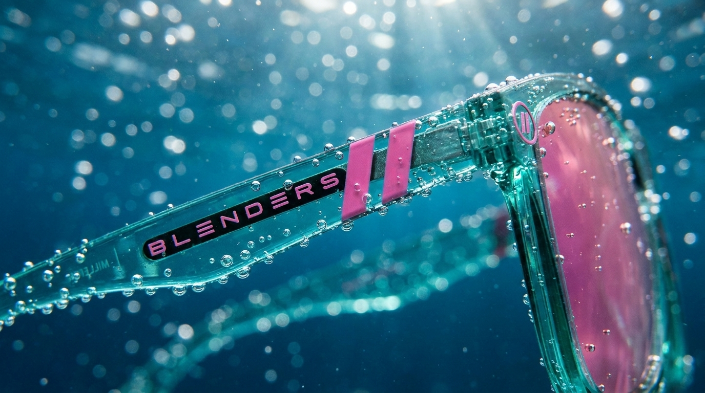 Blenders Eyewear sunglasses underwater — AI product video by AiProductCC